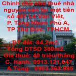 Chính chủ cho thuê nhà nguyên căn tại mặt tiền số 497 Lê Văn Việt, KP2 Phường Tăng Nhơn Phú A, TP