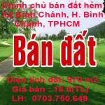 Chính chủ bán đất hẻm xe hơi Đinh Đức Thiện, Xã Bình Chánh, Huyện Bình Chánh, TPHCM