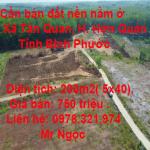 Cần bán đất nền nằm ở Xã Tân Quan, Huyện Hớn Quản, Tỉnh Bình Phước