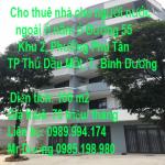 Cho thuê nhà cho người nước ngoài ở nằm ở Đường 55, Khu 2, Phường Phú Tân, TP Thủ Dầu Một, Tỉnh