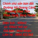 Chính chủ cần bán đất có DT 400 m2 nằm tại Đường Hồ Quang Cảnh, Phường Hàm Tiến, Phan Thiết, Bình