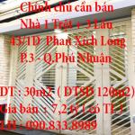 Chính chủ cần bán nhà  43/1 Hẻm 43 Phan Xích Long -  Quận Phú Nhuận - Hồ Chí Minh