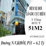 Hẻm Xe Hơi - Lô góc cực hiếm - Không lộ giới- Khu an ninh