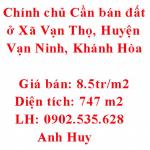 Chính chủ Cần bán đất ở Xã Vạn Thọ, Huyện Vạn Ninh, Tỉnh Khánh Hòa