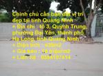 Chính chủ cần bán đất vị trí đẹp tại tỉnh Quảng Ninh