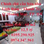 Chính chủ cần bán nhà ở  Liền Kề Tây Nam Linh Đàm, Quận Hoàng Mai , TP  Hà Nội