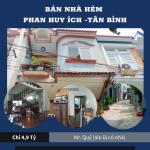 Bán nhà hẻm ôtô ngủ trong nhà  - 4x10m - giá chỉ 4,9 tỷ- phan huy ích - p.15 - tân bình