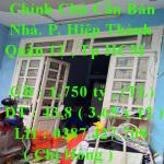 Chính Chủ Cần Bán Nhà Gác Lửng  Phường Hiệp Thành Quận 12 , Tp Hồ Chí Minh