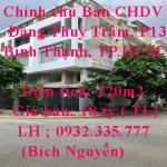 Chính chủ Bán CHDV khu nội bộ (2 mặt tiền) lộ giới 12m -10m, số nhà 203/2 Đặng Thuỳ Trâm, P13,