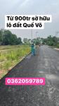 Sở Hữu Lô Đất Quế Võ 1 chỉ 900 triệu