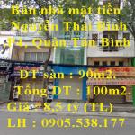 Bán nhà mặt tiền 227 Nguyễn Thái Bình ,P4, Quận Tân Bình 8,5 tỷ