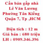 Cần bán gấp nhà  Lê Văn Lương, Phường Tân Kiểng, Quận 7, Tp Hồ Chí Minh