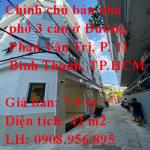 Chính chủ bán nhà phố 3 căn ở Đường Phan Văn Trị, Phường 11, Quận Bình Thạnh, TP.HCM