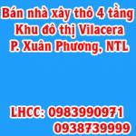 Bán nhà xây thô 4 tầng tại đô thị Vilacera - phường Xuân Phương, Quận Nam Từ Liêm