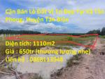 Cần Bán Lô Đất Vị Trí Đẹp Tại Xã Tân Phong- Huyện Tân Biên