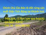Chính Chủ Cần Bán lô đất rừng sản xuất Diện Tích Rộng tại Khánh hoà