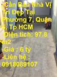 Cần Bán Nhà Vị Trí Đẹp Tại  Phường 7, Quận 5, Tp Hôà Chí Minh.