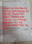 Chính Chủ Cần Bán Lô Đất Tại: Làng Phung, Xã Biển Hồ, Thành Phố Pleiku, Tỉnh Gia Lai