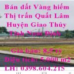 Bán đất Vàng hiếm Quất Lâm mt 100,9 chỉ 8,5 tỷ