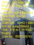 Chính Chủ Cần Bán Nhà Vị Trí Đẹp Tại Hải Phòng
